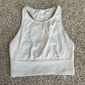 Lululemon Ebb to Train High Neck‎ Racerback Sports Bra White 6